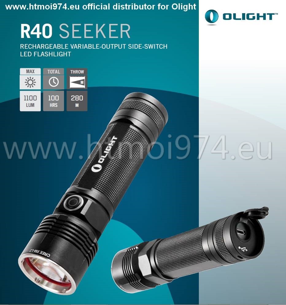 Olight S30R III 1050 lumens batterie 3500mAh incluse + chargeur